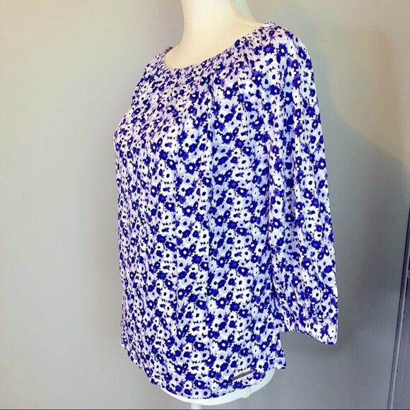 MICHAEL Michael Kors Purple & White Floral Off Shoulder Top - Picture 3 of 10